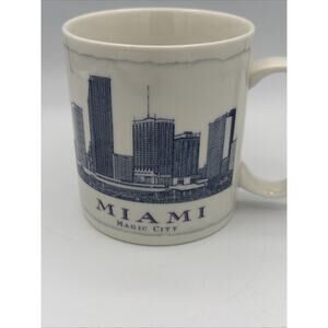 Starbucks Miami Florida Magic City Architectural Series Coffee Mug 2007 Blue